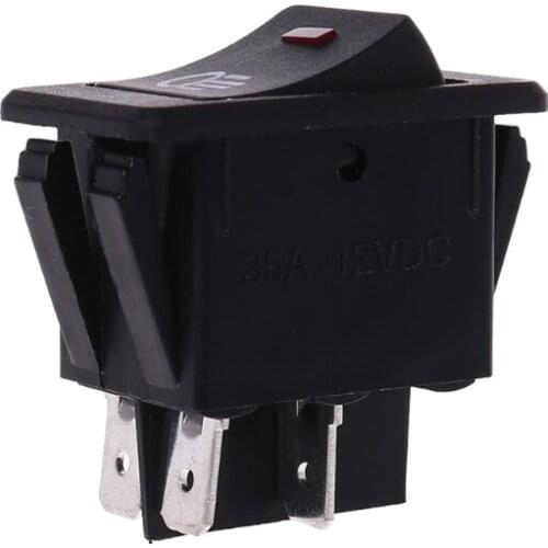 12V 35A Universal Car Fog Light Rocker Switch Red LED Dash Dashboard 4Pins Drop Ship No22