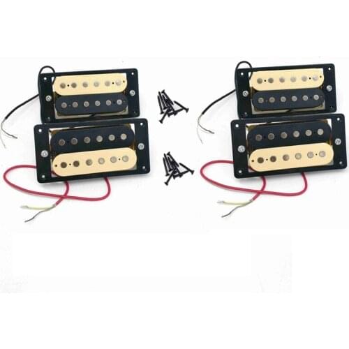 4Pcs Electric Guitar Pickups 50/52 Zebra Faced Humbucker Double Coil Electric Guitar Pickups