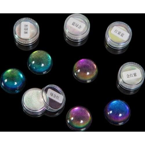 5 Color Magic Resin Chameleons Pigment Mirror Rainbow Pearl Powder Colorant Epoxy Resin Glitter Resin Jewelry Making Kit