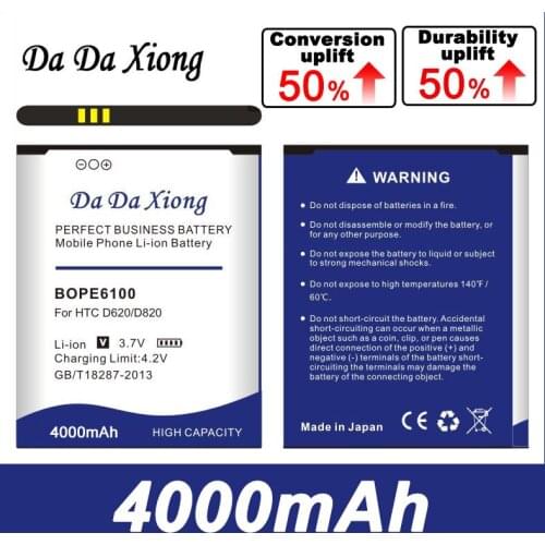 Da Da Xiong 3800mAh BOPE6100 Li-ion Phone Battery for HTC Desire 620 620G D620 D620h D620u Desire 820 Mini D820mu A50M