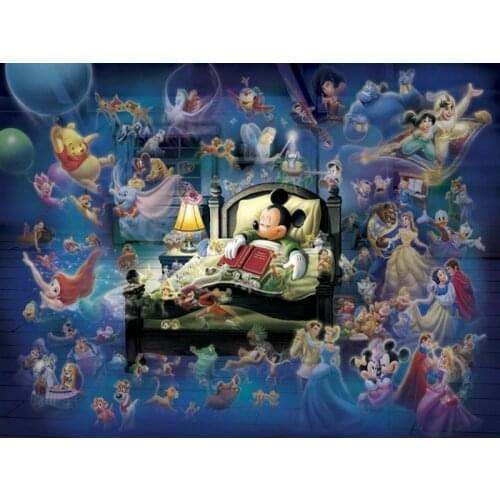 5D Diamond Painting Mosaic Cartoon Fantasy Mickey Disney Diamond Embroidery Full Drill Cross Stitch Kits Home Decor Rhinestone