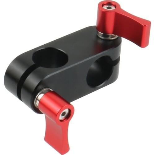 BGNing 90-Degree Rod Rig Adapter Clamp for DSLR 15mm Rods Rig System Shoulder Mount DSLR Camera Photography Accessories