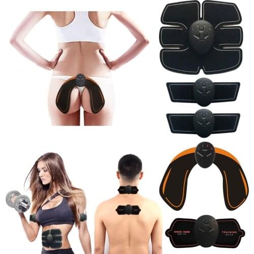 Abdominal Cervical Electronic EMS Muscle Exerciser Body Slimming Shaper Power Muscle Trainer Hip Vibrating Exercise Machine