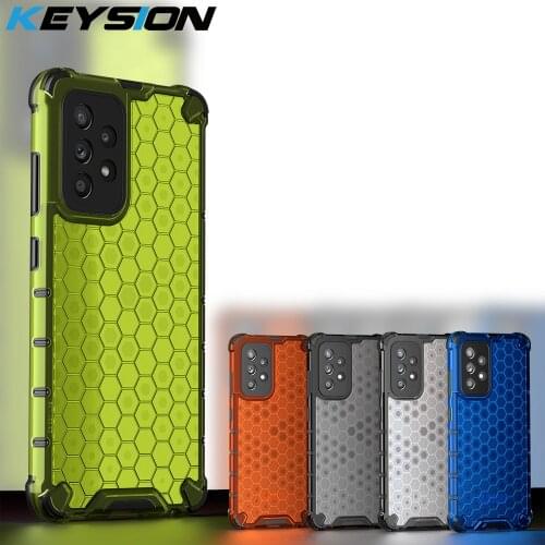 KEYSION Shockproof Case for Samsung A52 5G A72 A42 A32 A12 A02S A22 A82 A51 A71 Honeycomb Phone Cover for Galaxy M12 F52
