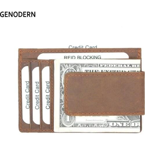GENODERN Mens Money Clip Wallets