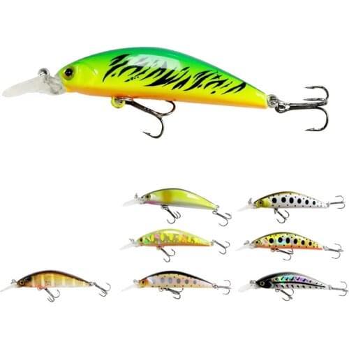 1PCS Artificial Japanese Fishing Lure lead inside Hard Bait Diving Baits70mm Fishing Bait Minnow WobblerJig Fishing tackle Lure