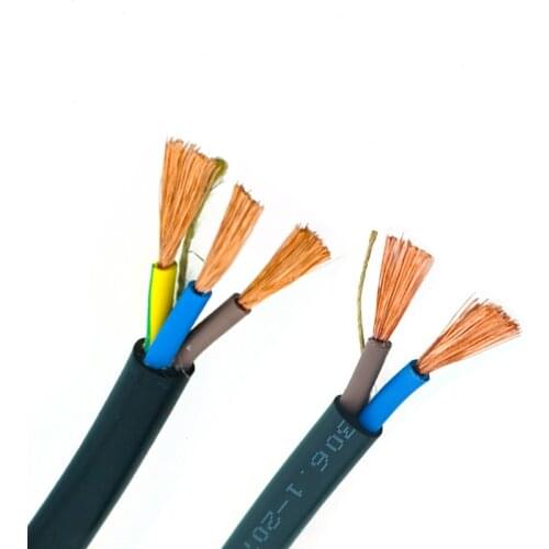 5M Copper Electrical Wire and Cable RVV 2/3/4/5 Core 0.5/0.75/1/1.5/2.5 mm Power Line Sheathed Wire