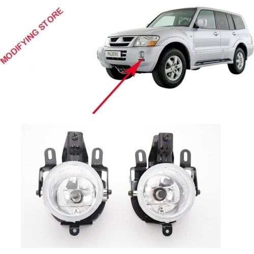MN133758 Left/Right Front Bumper Driving Fog Light Fog Lamps With Bulbs For Mits-ubishi Pajero V73 2003-2006