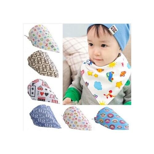 Mix wholesale free shipping Fashion Baby Kid Toddler Bandana Bibs Dribble Triangle boy girls cotton Head Scarf