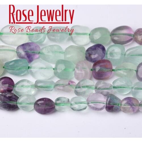 Wholesale Natural Irregular Colorful Fluorite Beads Loose Stone Beads for Jewelry Making DIY Bracelets Necklace 15" Inches