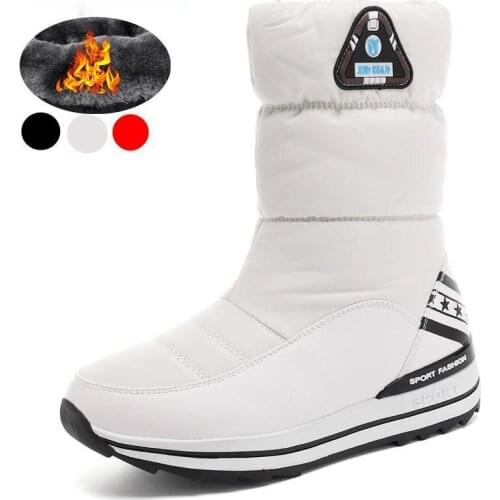 Plus Size 31-43 Snow Boots For Women Womens Shoes Platform Waterproof Winter Boots Female White Warm Cotton Shoes Ankle Hot Sale
