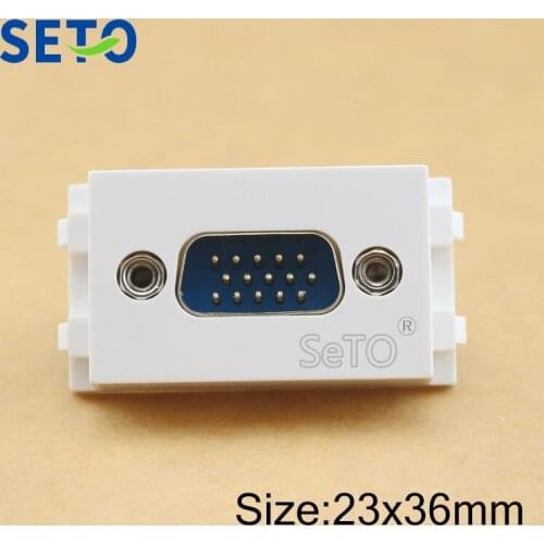 SeTo 128 Type15 Pins VGA Plug Module Welding VGA Connector Keystone For Wall Plate Socket