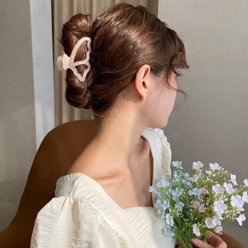 Fashion Solid Color Claw Clip Large Barrette Crab Hair Claws Bath Clip Ponytail Clip For Women Girls Hair Accessories Gift