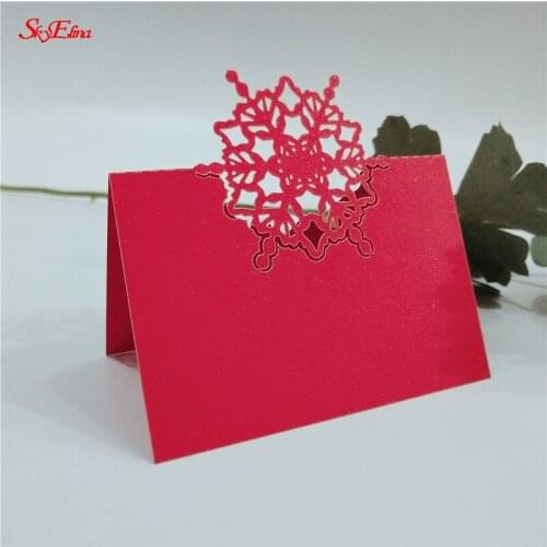 100pcs Laser Cut Place Cards Name Card Wedding Decoration Christmas Party Decor Guest seat card 7z