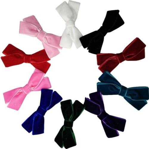 3.5" velvet pinwheel beautique bow ,girls hair clip 100pcs