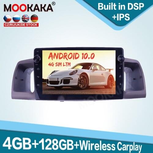 128GB Carplay Android 10 Car Multimedia Player for Toyota Corolla 2006-2013 Auto Radio GPS Navigation Audio Stereo Head Unit DSP