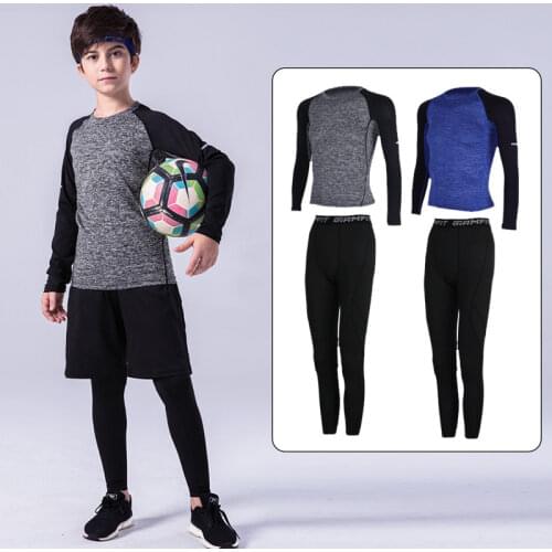 Kids Sports Clothes Compression Running Sportswear Set Outdoor Fitness Basketball Football Jogging Baseball Cycling Tracksuits