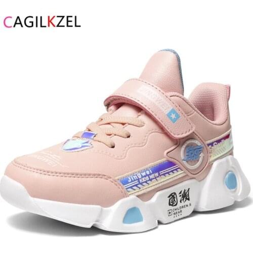 CAGILKZEL 2020 New Autumn Children Shoes Comfortable Leather Kids Shoes For Girl Fashion Casual Running Sneakers Boys Shoes