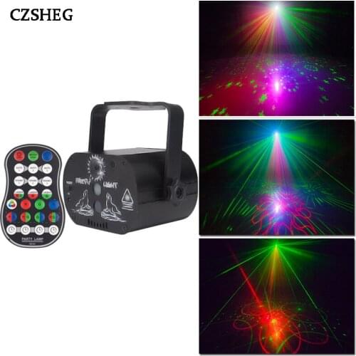 Mini RGB Disco Light DJ LED Laser Stage Projector Red Blue Green Lamp USB Rechargeable Wedding Birthday Party DJ Lamp