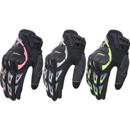 Motorcycle gloves unisex summer breathable Pink touch screen moto gloves for motocross motorbike Racing Riding
