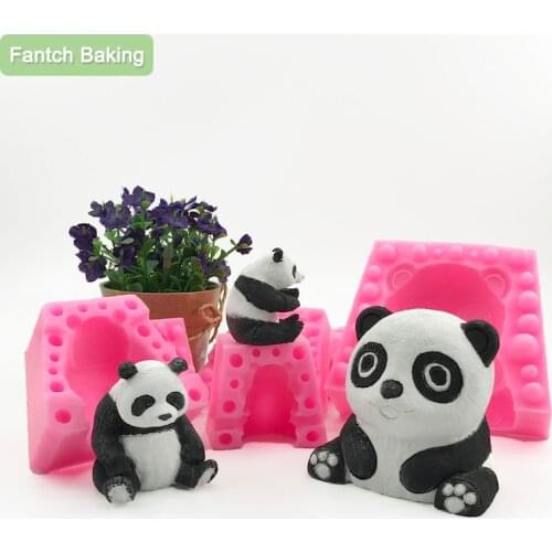 3D Soft Silicone Mold For Mousse Ice Cream Making Animals Panda Chocolate Jelly Moulds Cake Bake Decorating Tools Resin Art DIY