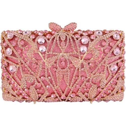 Dazzling Women Gold Clutch Purse Evening Bags Wedding Cocktail Crystal Purses and Handbags Bridal Minaudiere Bag Clutches Bags