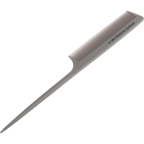 Barber Anti-static Tapered Teasing Comb Frizz Free Brush Resistant Gray