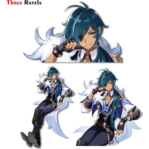 Three Ratels B38 Kaeya Of Genshin Impact Render Car Stickers For Volkswagen Auto Decal Anti Scratch Film Vinyl Material