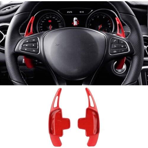 Shift Paddles,2pcs Aluminum Car Steering Wheel Shift Paddles Extensions Fit For Mercedes-Benz C GLC E Class