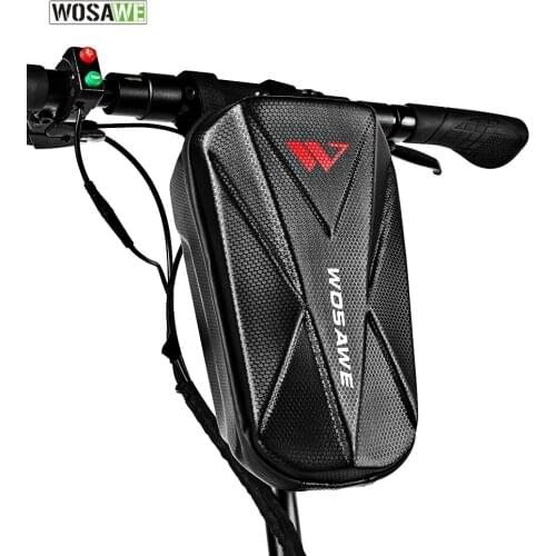 WOSAWE Cycling Bag Universal Electric Bike Scooter Handle Bag EVA Hard Shell Bike Accessories 3L Capacity Bicycle Saddle Bags