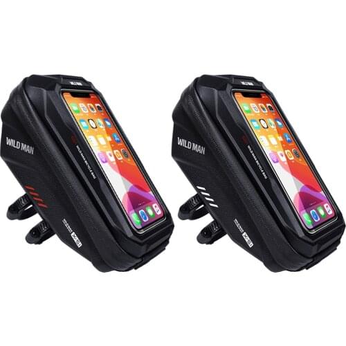 Waterproof MTB Mountain Bike Frame Front Bag Case Bicycle Cell Phone Holder