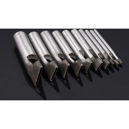 1 PCS Flat Mouth Drilling Bit Leather Punching Tool Width 2mm Craft Hole High Carbon Steel Punch Round Belt