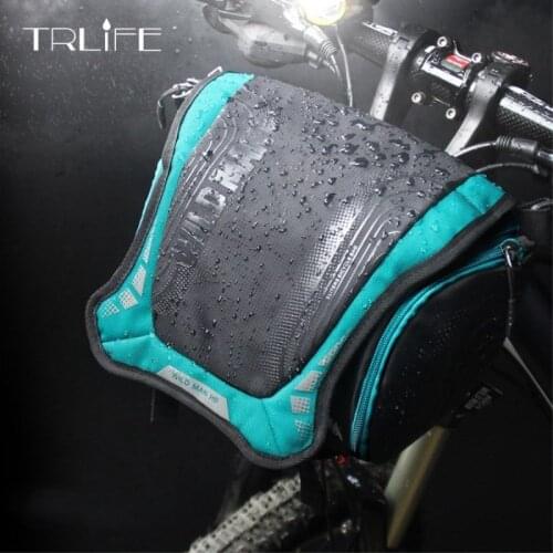 Waterproof Bicycle Bags Cycling Bike Handlebar Front Frame 2 in 1 Bag Set Large Capacity Hiking Cycling Pannier Bicycle Bags