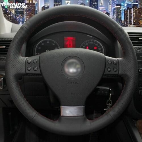 Shining wheat Car Steering Wheel Cover for Volkswagen Golf 5 Mk5 Sagitar Magotan VW Passat B6 Jetta 5 Mk5 Tiguan 2007-2011