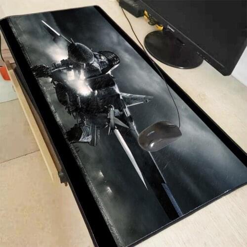 Mairuige Fighter Jet In Rain Large Gaming Mouse Pad with Locking Edge 40*90CM Speed Version Mousepad for Dot 2 Lol CSGO Gamer