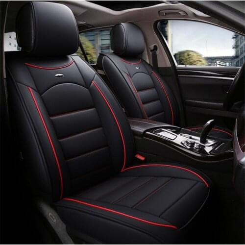 PU Leather Full Car Seat Cover Cushion Protector Pad Mat Universal Size For Most Car Four Seasons Interior Accessories