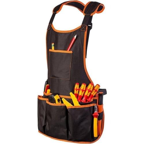Multi-tool Storage Apron Tool Backpack Work Bag With 16 Pocket Tool Bag Gardening Craft Mechanic Oxford Cloth For Tool Storage