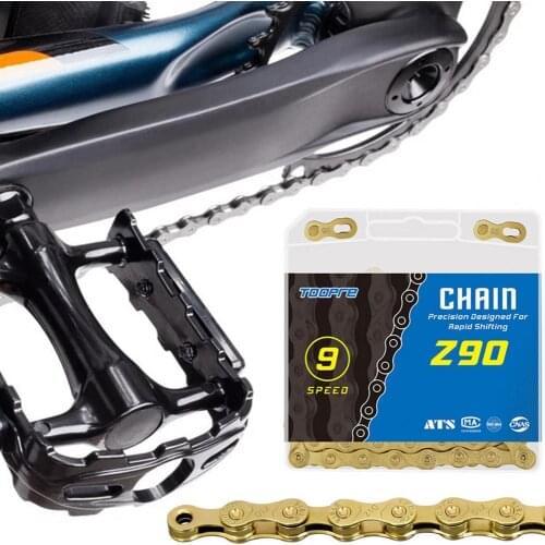 Mountain bike golden chain road bike 6-7-8 9 10 11 variable speed chain full plating anti-rust pecas para bike цепь велосипедная
