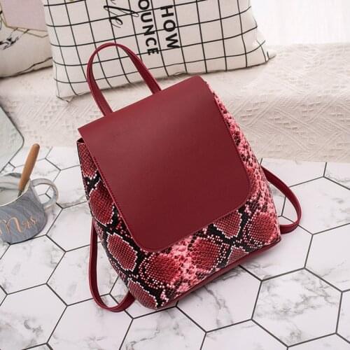 Hot Selling 1 Pcs Women Lady Backpack PU Leather Magnetic Buckle Fashion for Travel Mobile Phone -B5