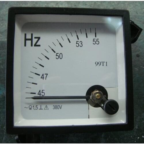 99T1/SQ48-HZ 48*48mm Frequency Panel Meter Pointer Analog 45 - 55 HZ Meter