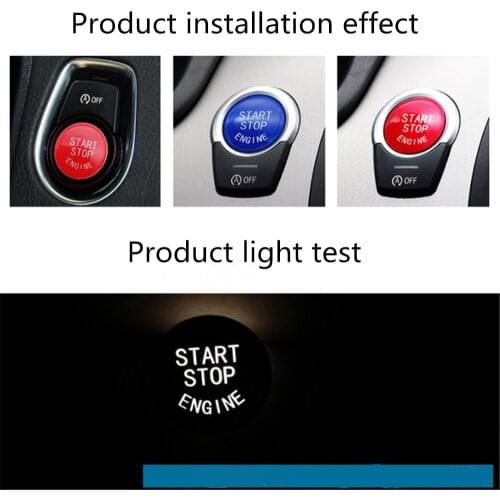 Car Engine START Button Replace Cover STOP Switch Accessories Key Decor for BMW X1 X5 E70 X6 E71 Z4 E89 3 5 Series E90 E91 E60