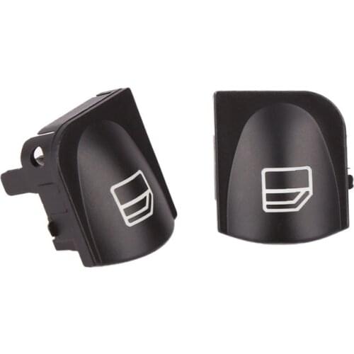 2Pcs Power Window Switch Cover For Mercedes W203 C-CLASS Power Window Button Switch Console Cover Caps C320 C230 C240 C280