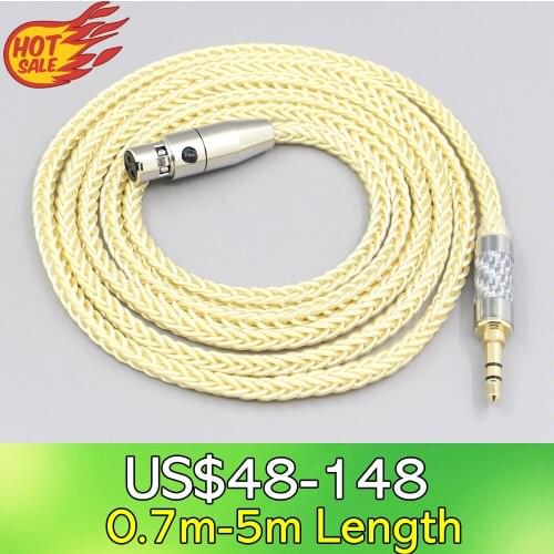 LN007645 8 Core Gold Plated + Palladium Silver OCC Cable For Beyerdynamic DT1770 DT1990 PRO AKG K181 pro 2015 M220