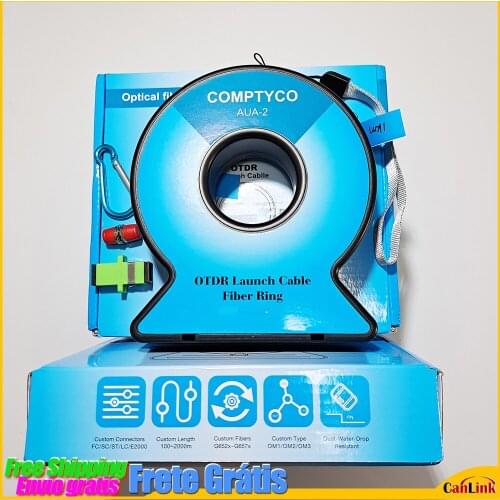 Mini Portable OTDR Launch Cable Box Fiber Rings LC/APC to LC/UPC 500M 1Km 2Km Blind Zone Eliminator SM 1310/1550nm LC APC to UPC