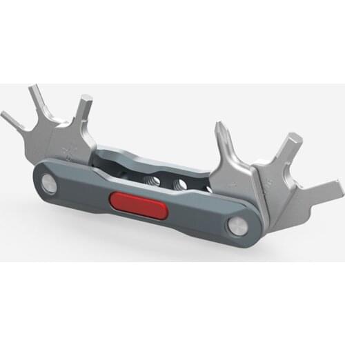 Multi-Tool Folding Tool Set with Six Functiona Tools Included for Camera and Gimbal Accessories Aluminum Alloy Stainless Steel