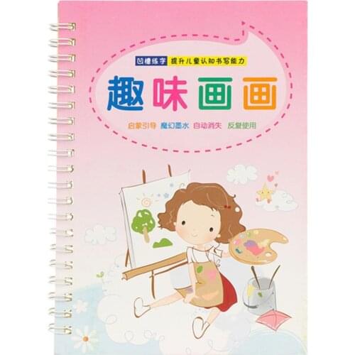 Reusable Kid Kindergarten Children Copybook Calligraphy Art Supply Practice Book