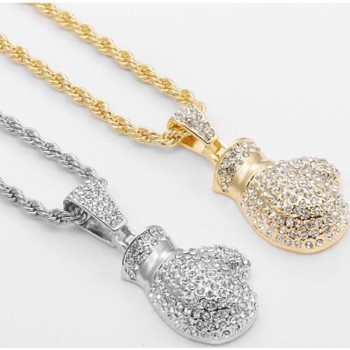 Fashion Jewellery Neck lace Boxer Boxing Glove Pendant Necklace Sport Fitness Jewelry accessories Beads Chain Necklace for Women