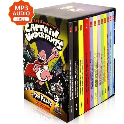 12 Books/set The Gigantic Collection of Captain Underpants By Dav Pilkey English Story Book Set Comic Book for Children