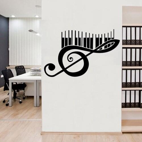 Piano keys Wall Sticker Music Decal For Bedroom Living Room Decoration Mural Home Decor Wallpaper Vinyl Stickers ov70