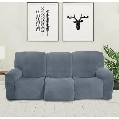 Single Sofa Cover Full Package Thickened Space Capsule Chivas First Class Lounge Sofa Cushion Solid Silver Fox Velvet Sofa Cover